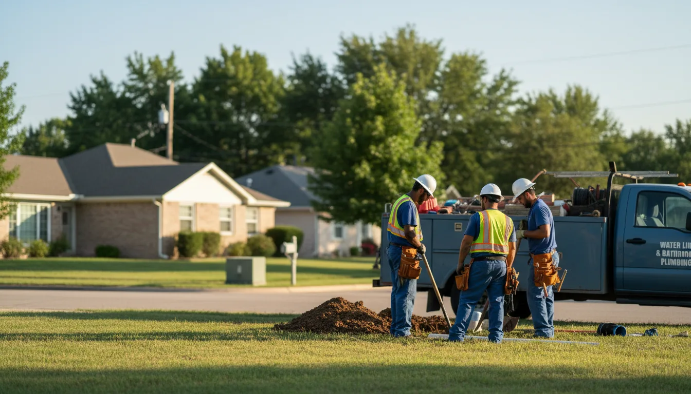 Residential water line and bathroom plumbing service in Ferney, SD